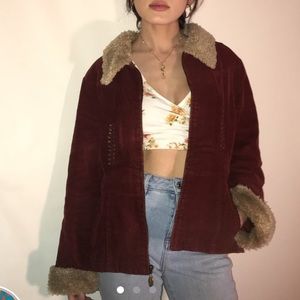 Corduroy Maroon Jacket
